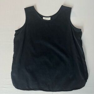 Cache Woman’s Dark Charcoal 100% Silk Sleeveless Top Tank Size Large